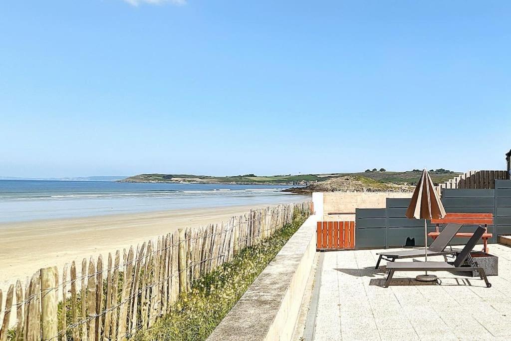 Appartement Pour 3 Personnes Sur La Plage Les Pieds Dans Leau Plonevez-Porzay Ngoại thất bức ảnh
